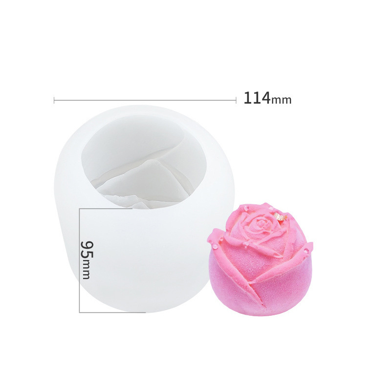 PUSISON China Wholesale Rose Flower Candle Silicone Molds New Year Factory Price Silicone Molds To Make Candles