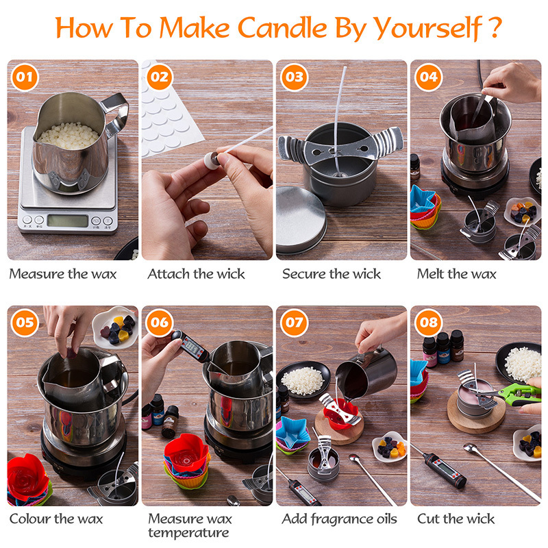 Wholesale PUSISON Scented Candle Making Kits for Adult Luxury Complete Bees Candle Making Kit