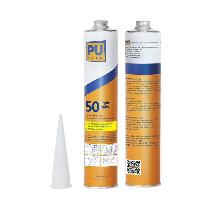 Good weather resistance nail-free glue solvent-free ms sealant construction adhesive Renz50