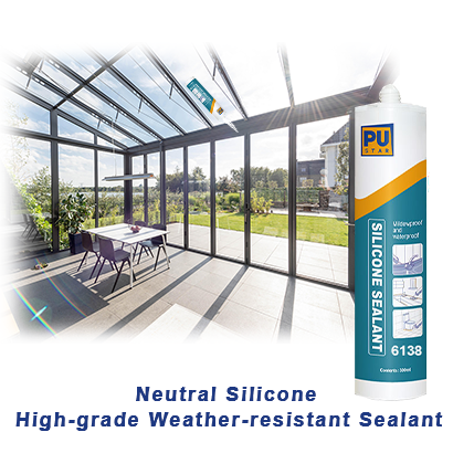 PUSTAR 6138 Caulking No Smell Silicone Sealant Gp Neutral Cure Silicone Sealant Waterproof Clear Silicone Sealant For Window