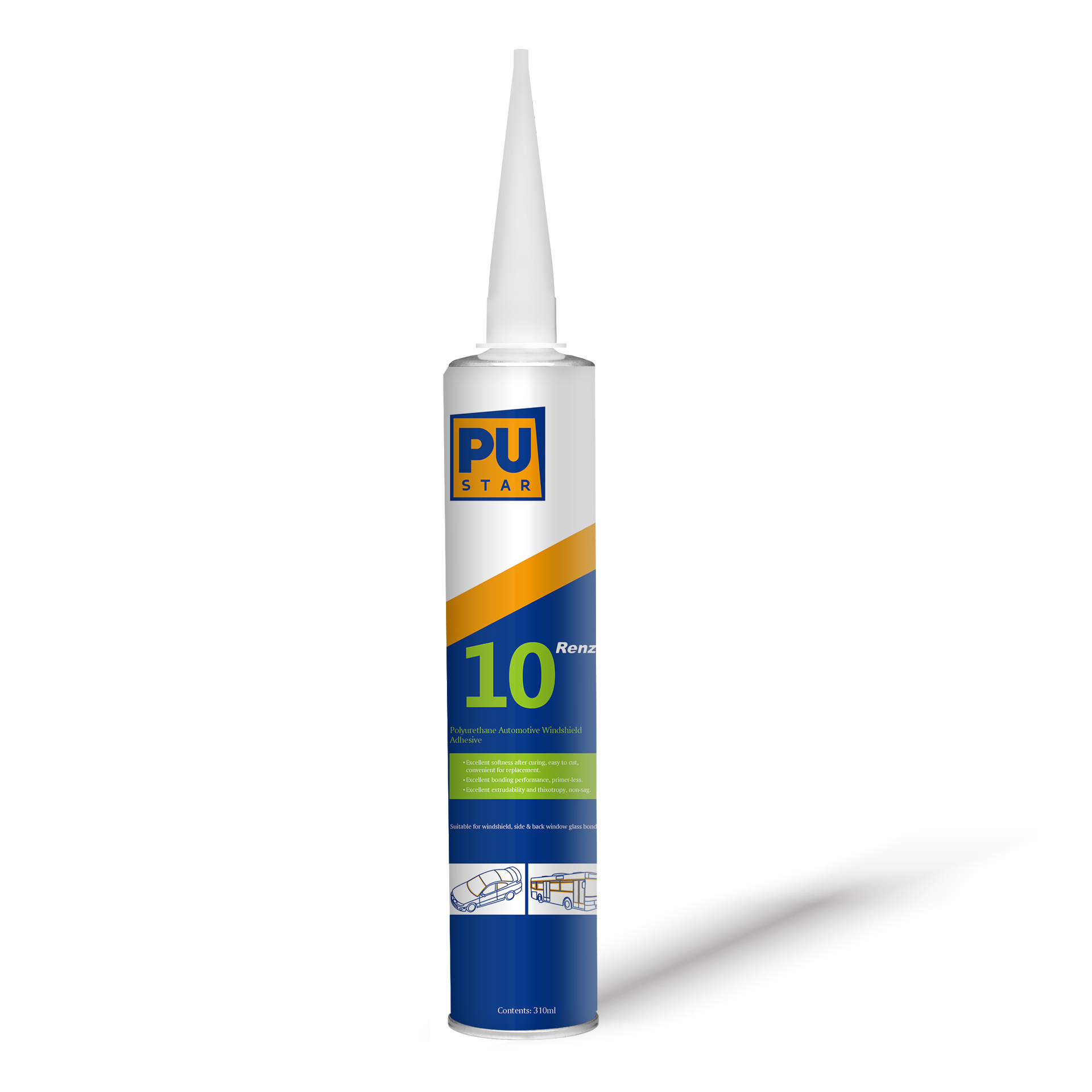 Hot Sale Auto Glass Sealant Pu Windshield Adhesive 310ml Cartridge PU Sealant Automotive Sealant Renz10