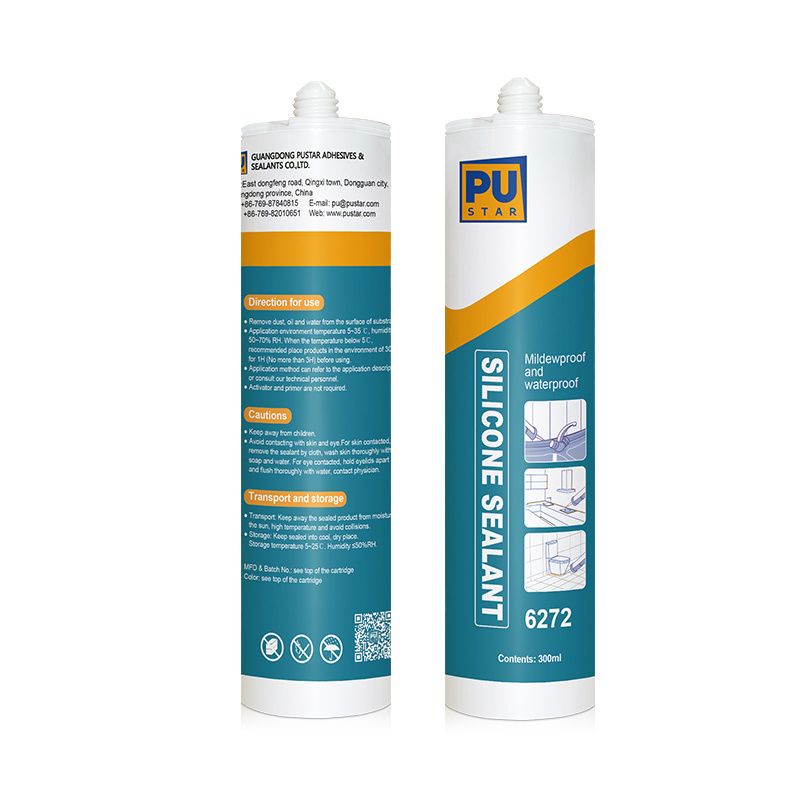 Neutral Food Grade Water Resistant Bathroom Sanitary Clear Silicone Sealant Other Adhesives Construction PU Sealant