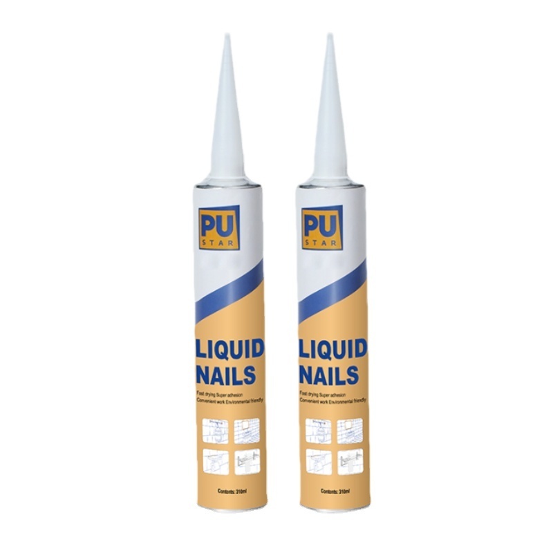 Transparent Nail Free Glue For Skirting Baseboard Gypsum board Hardware Bonding PU Sealant Renz50