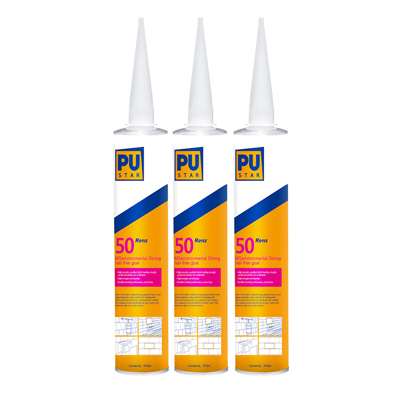 Good weather resistance nail-free glue solvent-free ms sealant construction adhesive Renz50