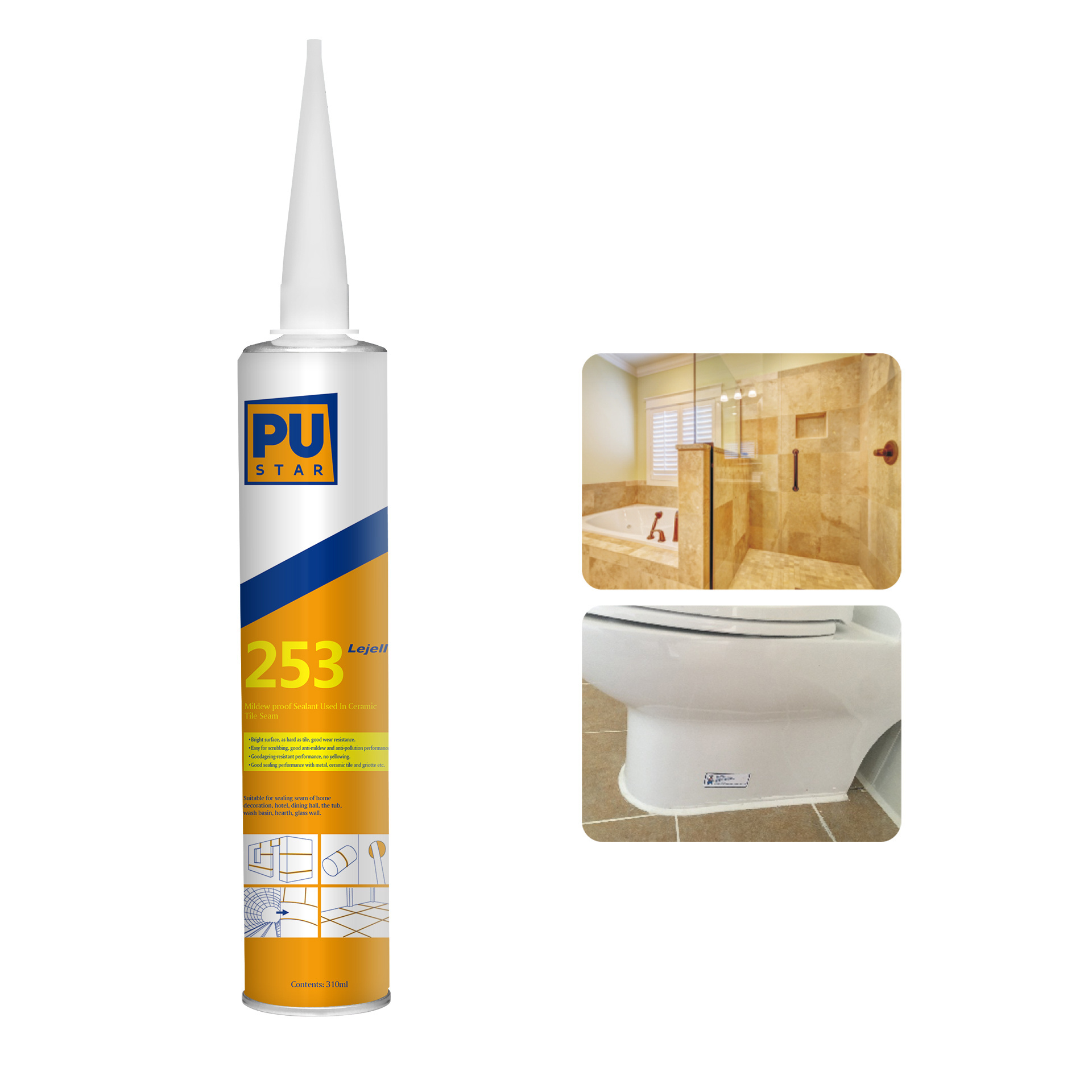 Lejell253 mildew proof sealant  used in ceramic tile seam