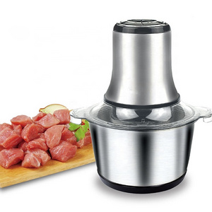 Household Small Electric Meat Grinder 2 Speeds Stainless Steel Electric Chopper Grinder Food Mincer