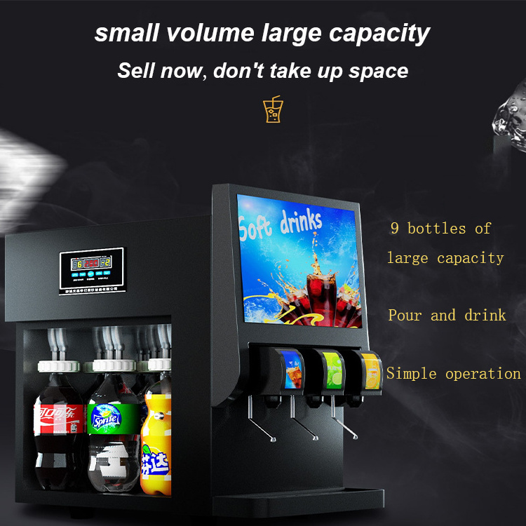 2023 Electric Stainless Steel Cold Drink Soda Fountain Post Mix Dispenser Machine Carbonated Beverages Dispenser