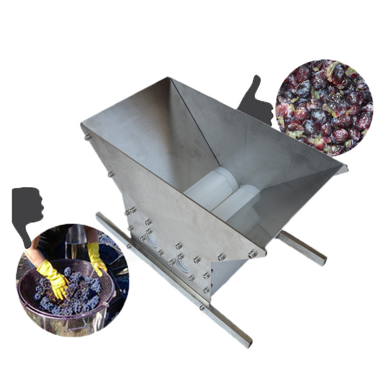 Electric Fresh Grape Destemmer Crusher Cutting And Removing Machine