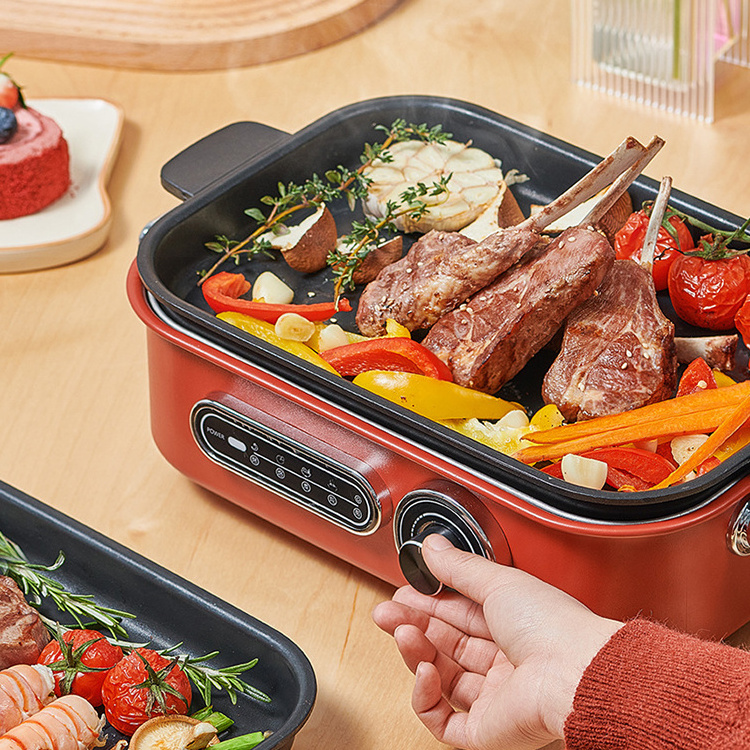 Hot selling portable 4.5L electric cooker healthy kitchen nonstick pot ware electric caldron for travel