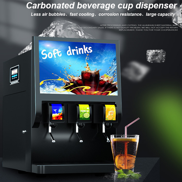 2023 Electric Stainless Steel Cold Drink Soda Fountain Post Mix Dispenser Machine Carbonated Beverages Dispenser