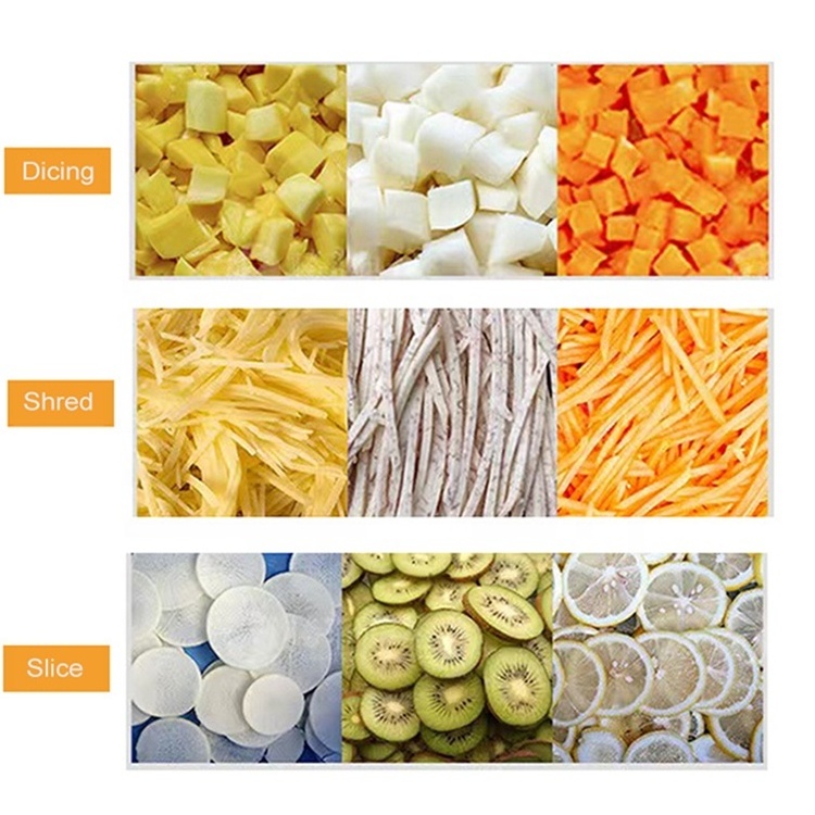 Commercial Large Capacity Fruit Slicing Potato Onion Carrot Dicing Cube Commercial Vegetable Cutter