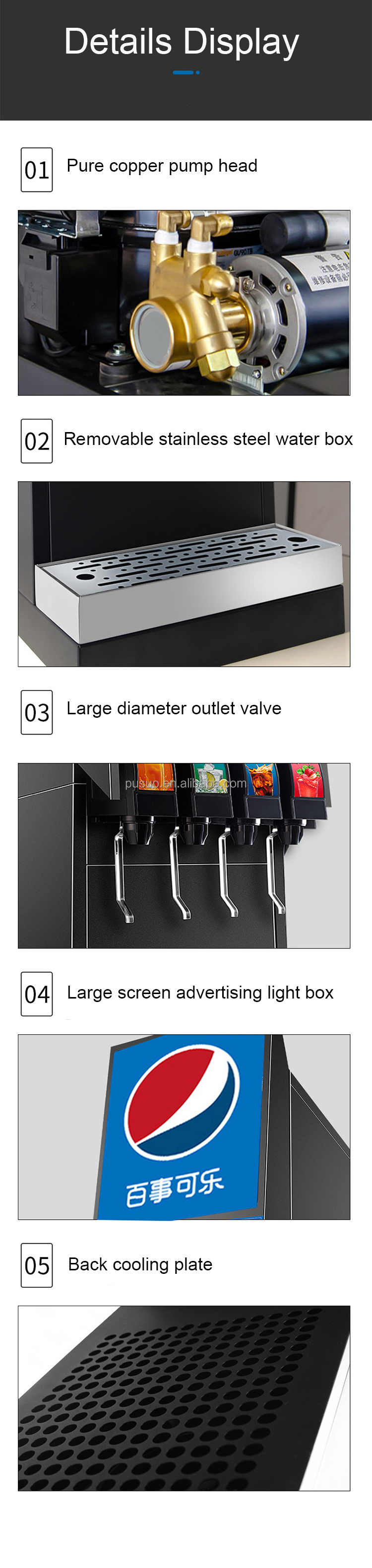 Hot Selling Desktop Commercial Intelligent Beverage Dispenser Stainless Steel Cup Beverage Vending Machine