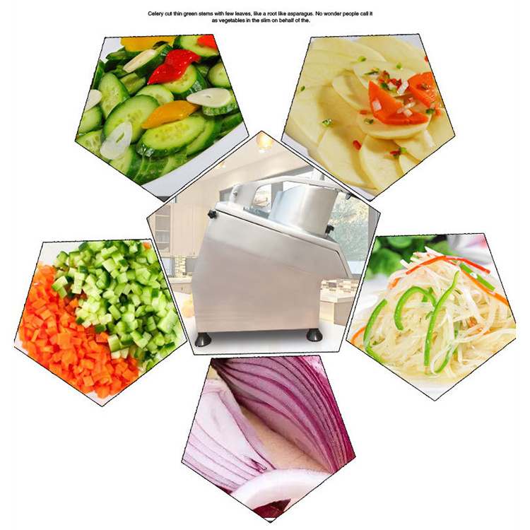 Multi Vegetable Dicer Automatic Vegetable Cutter 5 In 1 Commercial Vegetable Cutting Machine For Restaurant