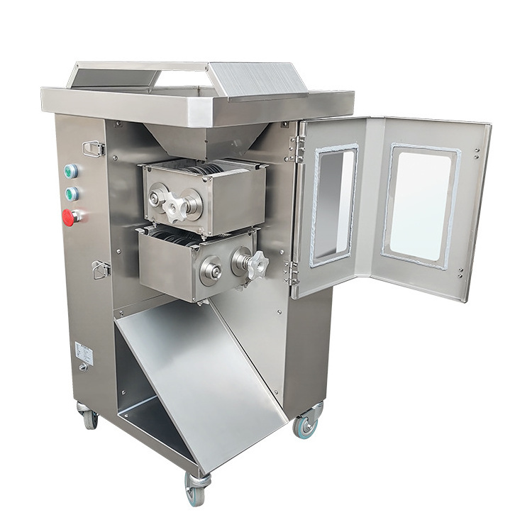 Commercial Chicken Meat Cutting Dicer Machine Butcher Equipment Meat Slicer Automatic Cutting Machine