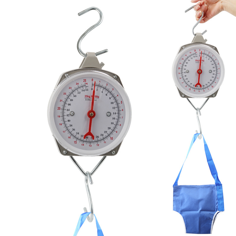 25KG Portable Spring baby scale / mechanical hanging baby weight scale with baby bag for family PT-617