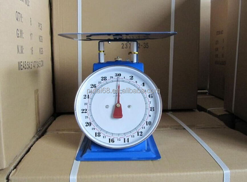 10kg 20kg 30kg 50kg Flat Stainless Plate Spring Mechanical Weighing Scale