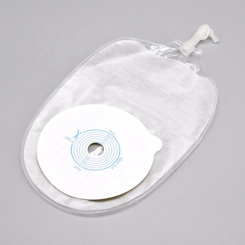 Disposable single use urostomy bag ostomy bag