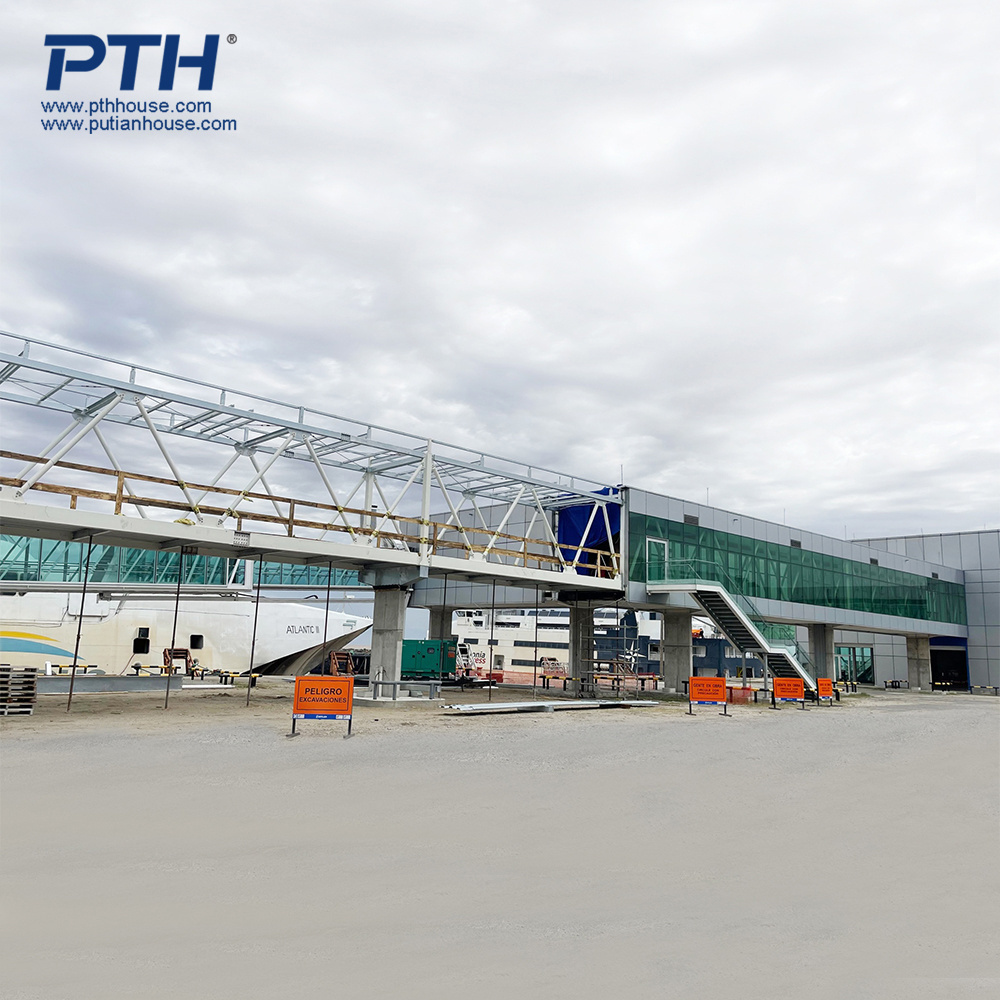 Industrial steel structure building port walkway framework prefab steel structure warehouse