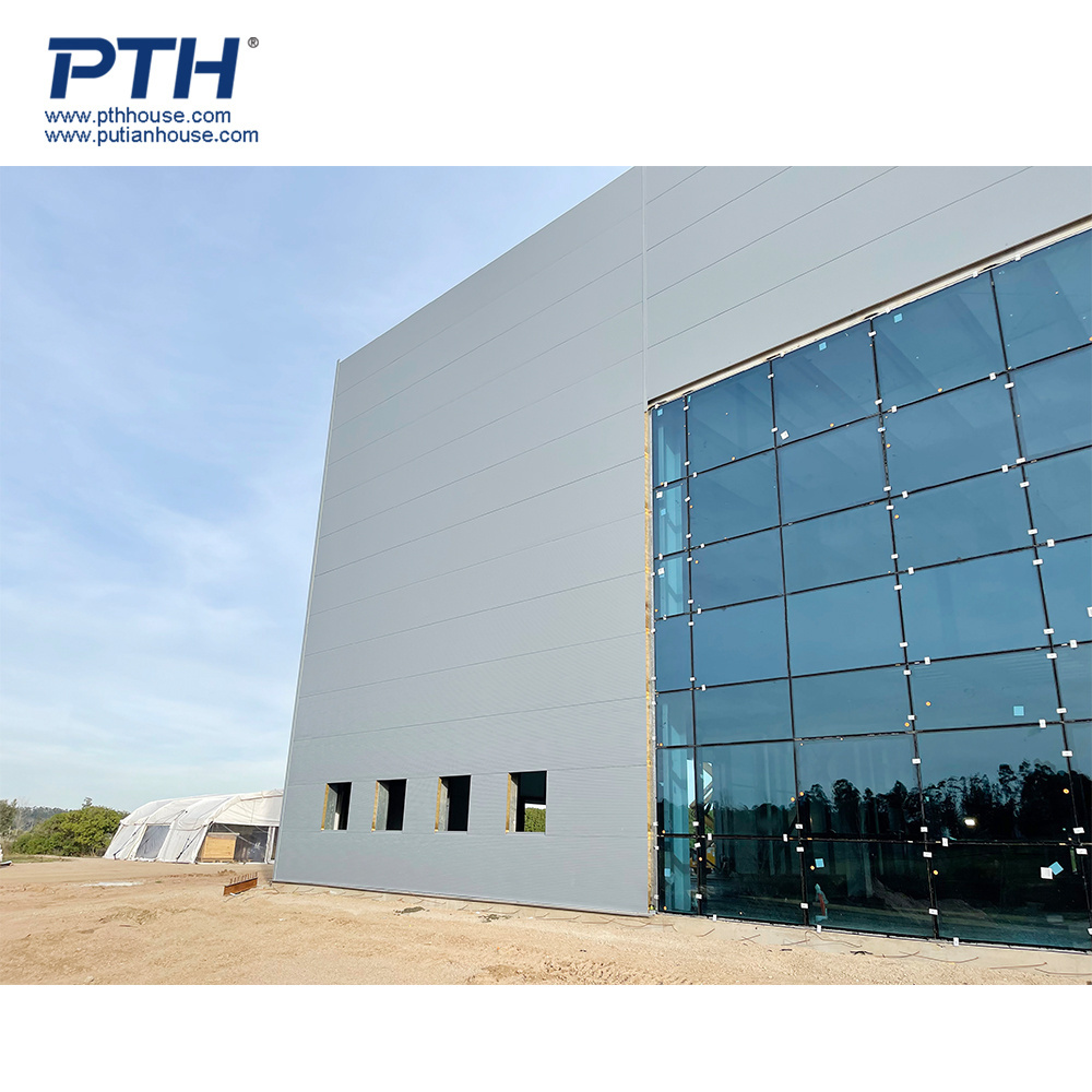 PTH multistory  prefab steel structure warehouse with office building long span structure