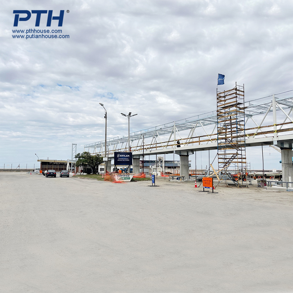 Industrial steel structure building port walkway framework prefab steel structure warehouse