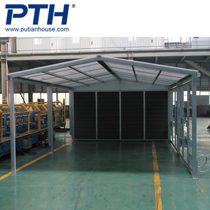 Quick build prefab steel structure car parking shed from PTH House, China cheap prefab house supplier