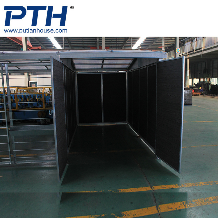 Quick build prefab steel structure car parking shed from PTH House, China cheap prefab house supplier