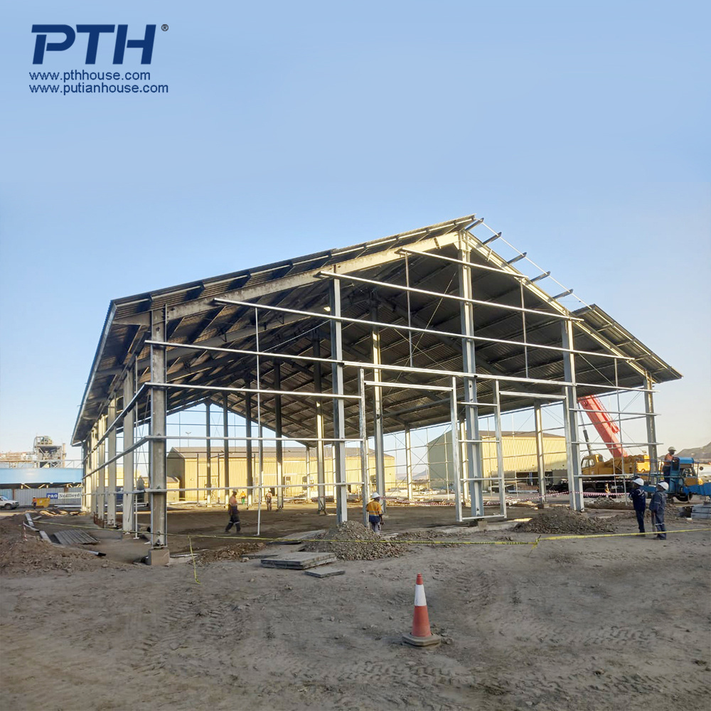 Large-span prefabricated structural light steel build quick build cheap prefab steel structure warehouse