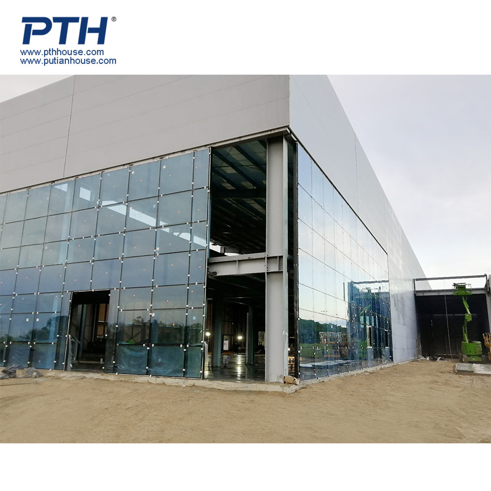 Modern Prefab Steel Structure Building Prefabricated Warehouse/Workshop/Aircraft Hangar/Office Construction Material