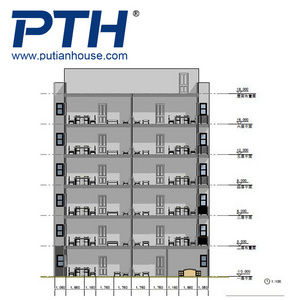 Prefab steel structure apartment building with good insulation steel structure building