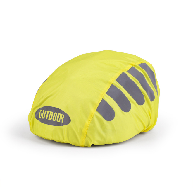 High Visibility Universal Size Bike/Bicycle Waterproof Helmet Cover with Reflective Stripes