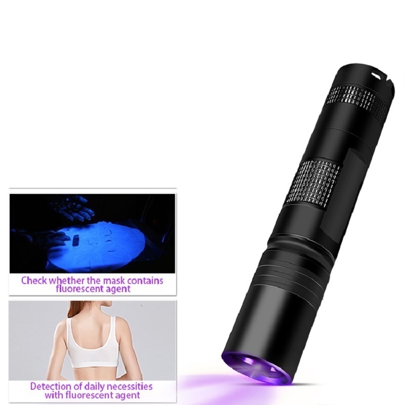 3W 365nm purple flashlight fluorescent agent detection illumination UV LED lamp