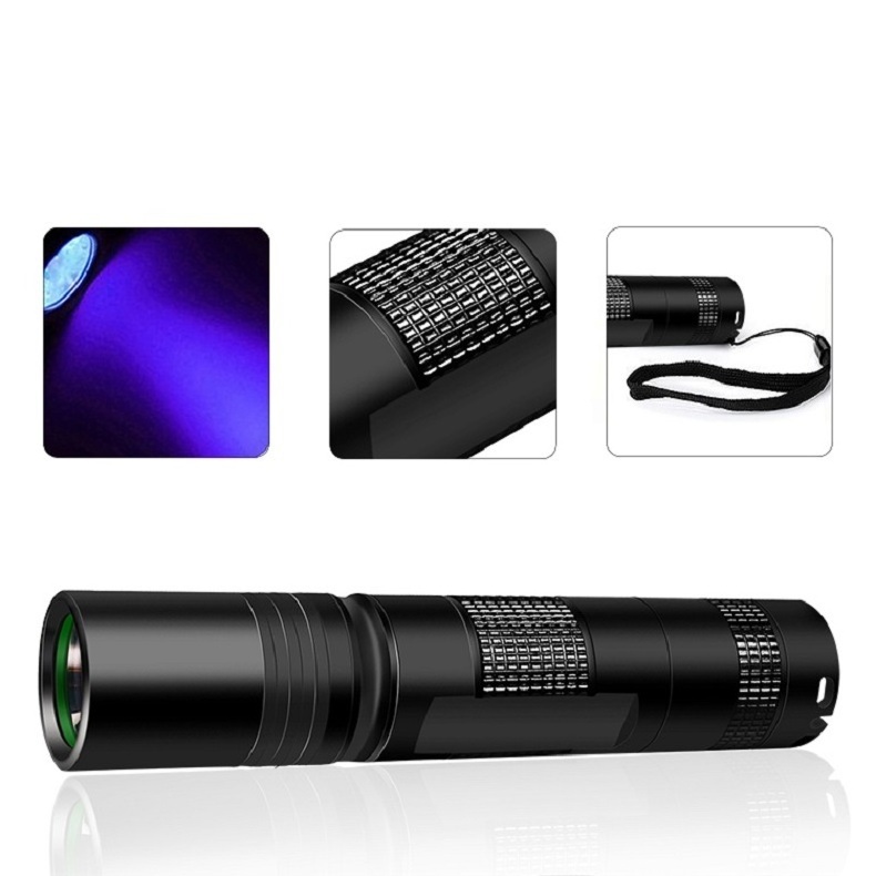 3W 365nm purple flashlight fluorescent agent detection illumination UV LED lamp