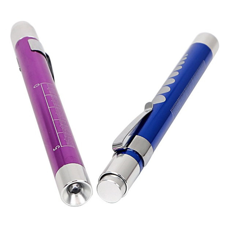 Battery LED pupil light with scale inspection nurse pen lamp flashlight