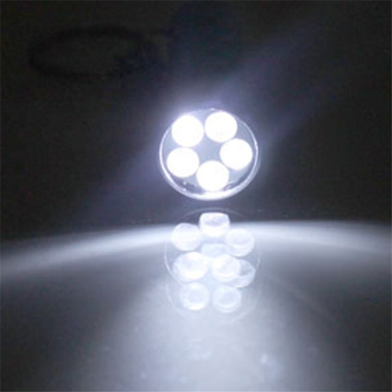 Printing logo gift Aluminum alloy small flashlight Camping Keyring 5LED Mini Flashlight