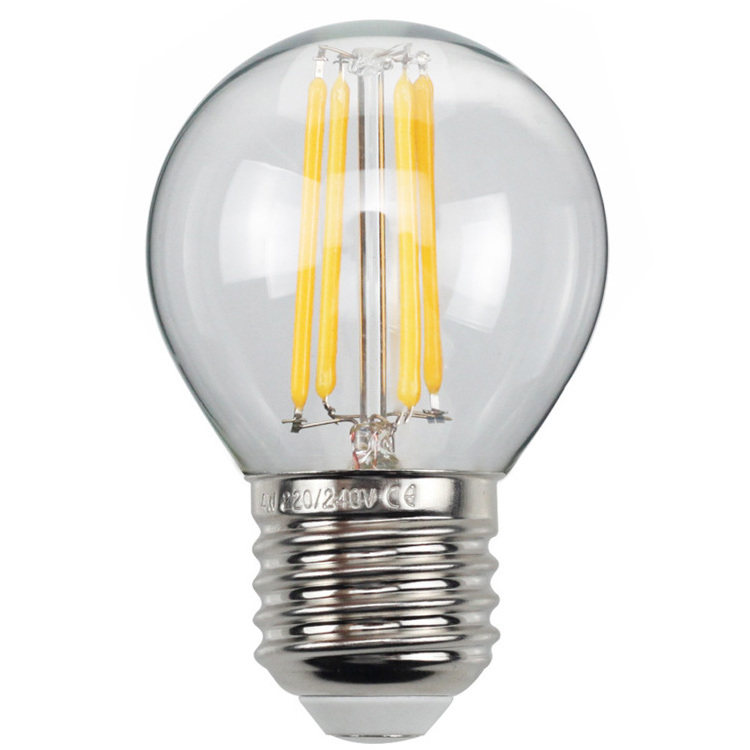 G45 LED Filament Bulb 220V 110V 6W E26 E27 Edison Golf Bulb Decorative Light Lamp Warm Light