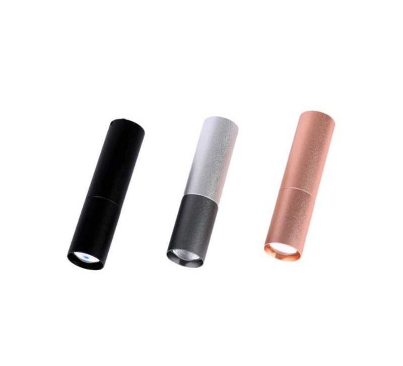 Rechargeable flashlight Portable mini bright focusing flashlight