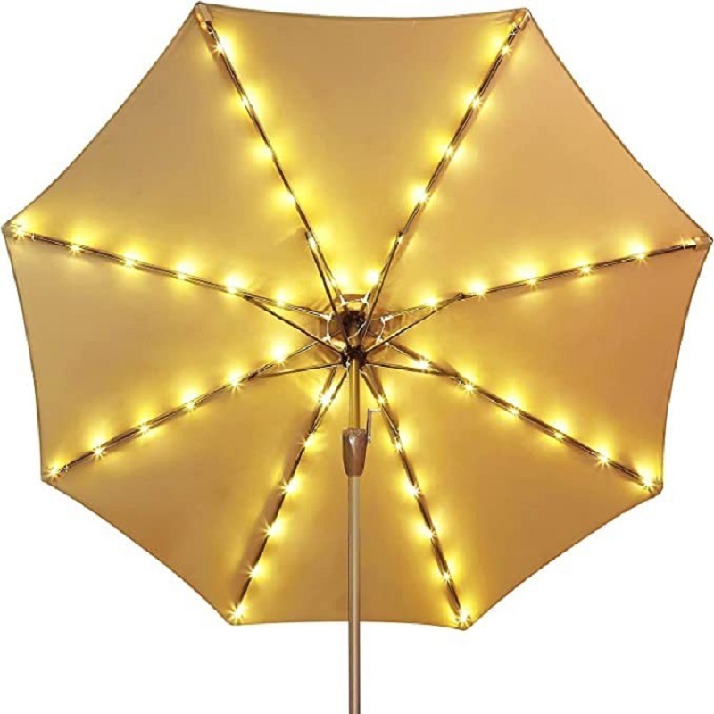 Outdoor waterproof umbrella lamp string lights with remote control courtyard umbrella lamp camping decoration string