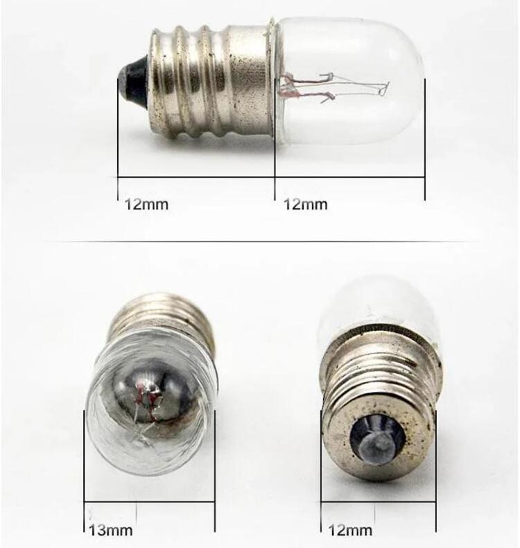 E12 Indicator Light Bulb 18V 24V 28V 0.11A 30V 2W e12 Machine Tool Equipment Warm Yellow Light Lamp