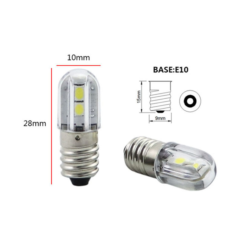 E10 BA9S 6V 12V 24V  110V 220V 1W B9 Small LED Indicator bulb Light