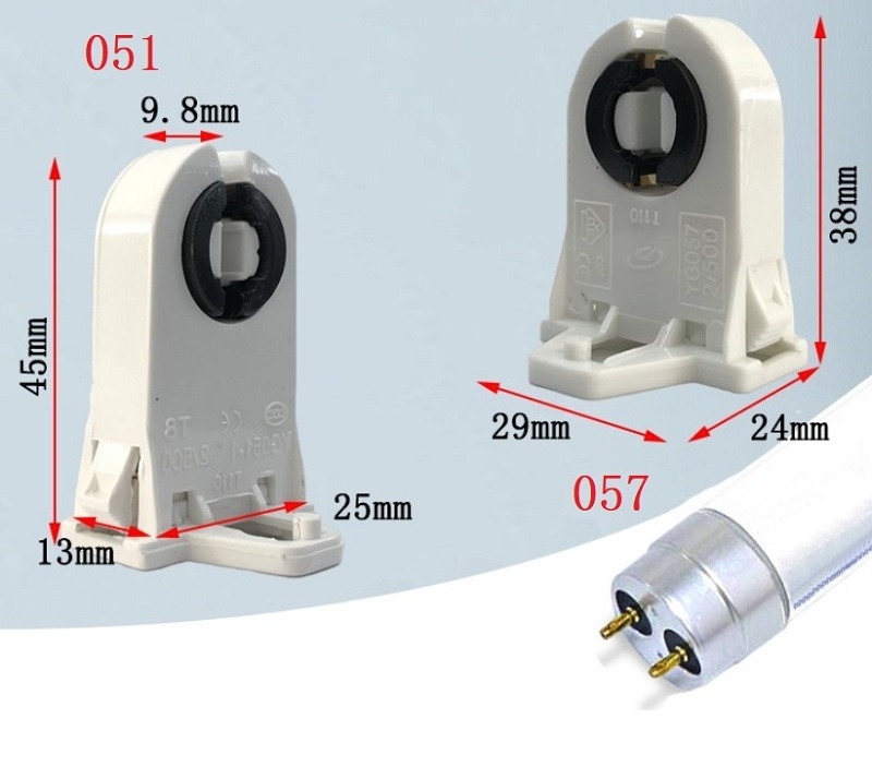 T8 fluorescent lamp holder rotating G13 old-fashioned tube light socket