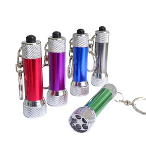 Printing logo gift Aluminum alloy small flashlight Camping Keyring 5LED Mini Flashlight