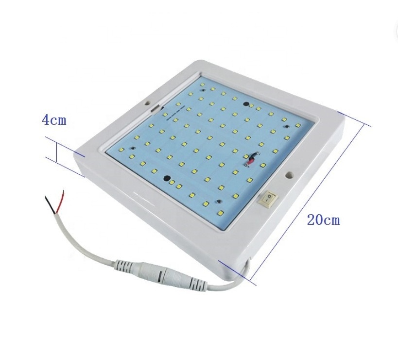 Square DC 12V 24V 10W LED Ceiling Energy Saving Light for Truck Boat Solar lamp