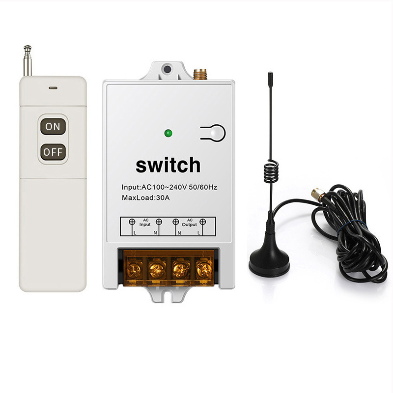 Long Distance AC 220V 30A 433 high power remote control switches / Intelligent wireless switch controller for Water pump lights