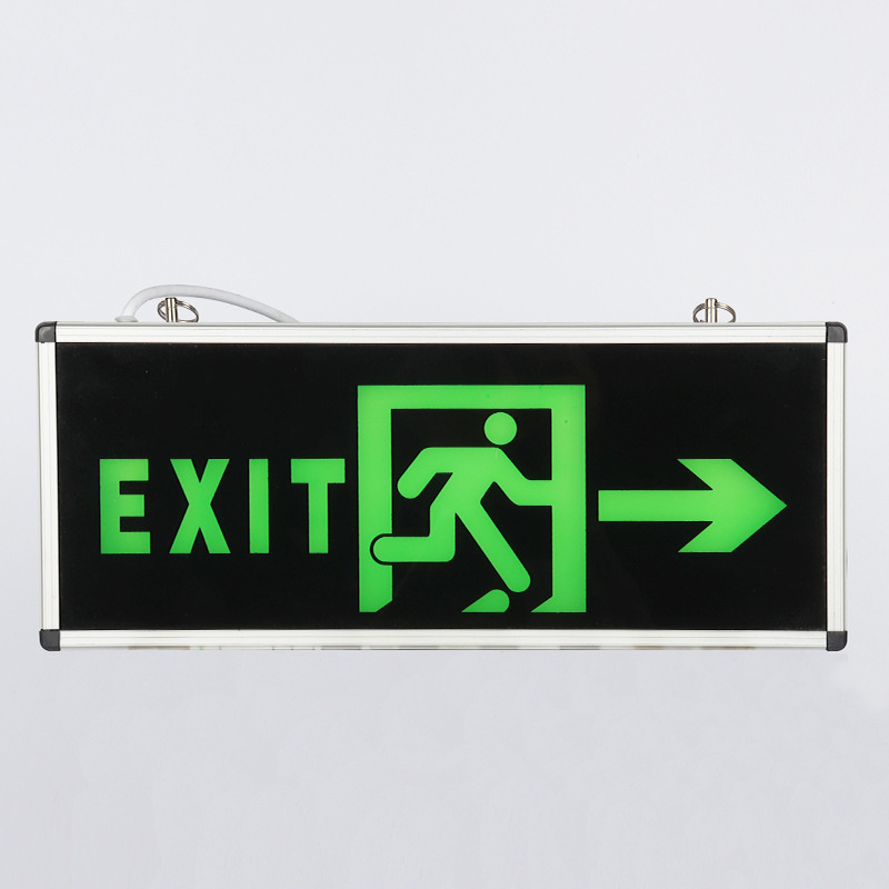 Customized Corridor staircase Safe EXIT Emergency Indicator LED Lighting Acrylic Hanging Sign Light