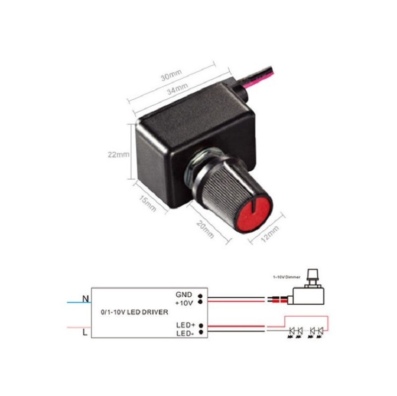 0-10V Knob Type Dimmer switch for LED dimming power supply