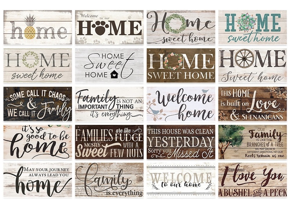 Putuo Decor Home Sweet Home Art Wooden Wall Signs Family Hanging Plaque Wood Sign Home Wall Decoration