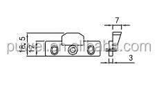 Door and Window Hardware Aluminum Window Sliding Latch Lock Garage Door Latch lock