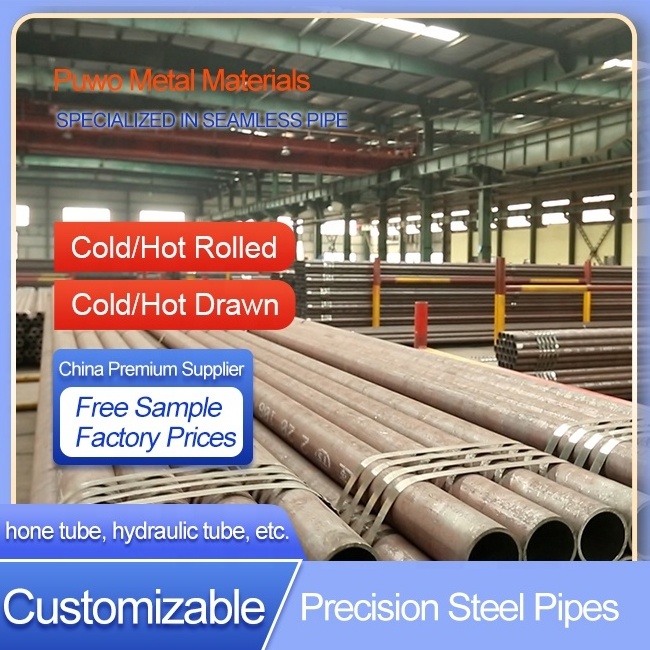 Free Custom High Precision St52 Seamless Steel Hydraulic Cylinder Honed Tube 45 Boilers Pipe for You