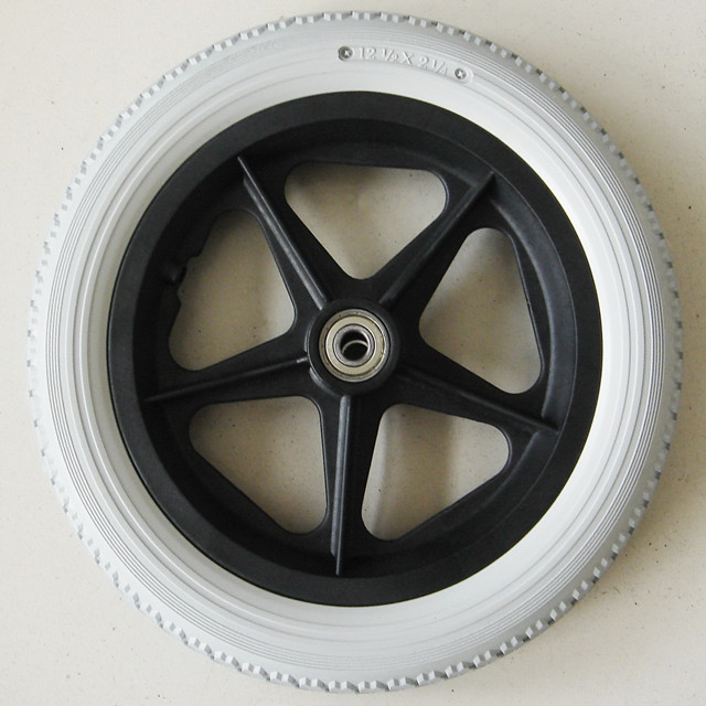 Wheelchair Wheel Polyurethane Foam Solid Flat Free Wheel