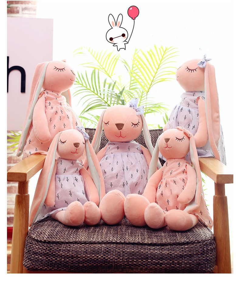 35cm Long Ears Rabbit Plush Toy Soft Sleeping Stuffed Animals Doll Baby Toys